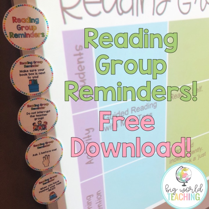 3 Ways to Make Reading Groups Run Smoothly in Your Classroom!